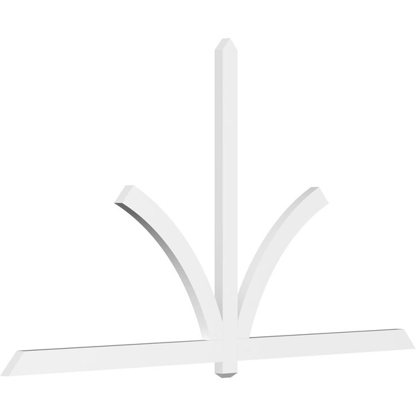 Ekena Millwork Redmond Architectural Grade PVC Gable Bracket, 108"W x 58 1/2"H x 2"D x 4"F, 13/12 Pitch GBP108X59X0204RED00 - main